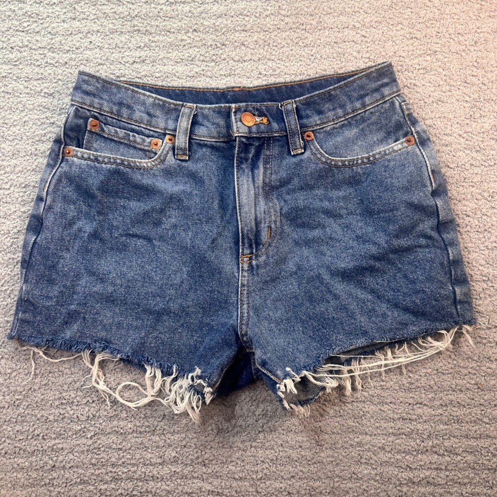 Pink Victoria's Secret Denim Cutoff Shorts Blue 25 Y2K Distressed Festival Boho